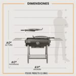 Parrilla de Carbón Oklahoma Joe's Firecraft Series Barril 23302166 480 Pulgadas Cuadradas Negro Acero Inoxidable