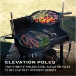 Parrilla de Carbón Oklahoma Joe's Firecraft Series Barril 23302166 480 Pulgadas Cuadradas Negro Acero Inoxidable