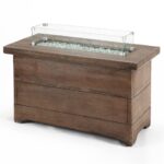 Mesa para Fogata de Propano Bluegrass Living HF42603 Construcción MGO 50000 BTU Quemador de Acero Inoxidable con Protect