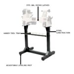 Soporte para torno Jet JWL-1221VS 719202A con bandeja para herramientas y Juego de 3 pinzas Big Horn 19053C de 8 pulgada