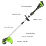 Cortadora de Cuerda Greenworks ST40L810 40V Inalámbrica 17 Pulgadas Motor sin Escobillas con Batería 8 Ah y Cargador Ráp
