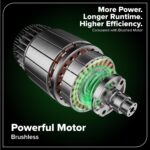 Cortadora de Cuerda Greenworks ST40L810 40V Inalámbrica 17 Pulgadas Motor sin Escobillas con Batería 8 Ah y Cargador Ráp