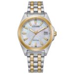 Reloj Citizen Eco-Drive Peyten EO1224-54D para mujer acero inoxidable bicolor esfera blanca cristal de zafiro 33 milímet