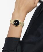 Reloj Movado Museum Classic Mujer 0607627 Cuarzo Suizo Caja de Acero Inoxidable con Acabado PVD Dorado Pulsera de Malla