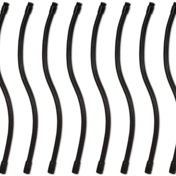 Gator Frameworks Paquete de diez cuellos de cisne negros flexibles para micrófonos; 19 pulgadas de longitud (10PK-GFW-MI