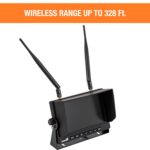 Sistema Inalámbrico de Observación Trasera Buyers Products 8883210 Cámara de Respaldo Monitor 7 Pulgadas IP68
