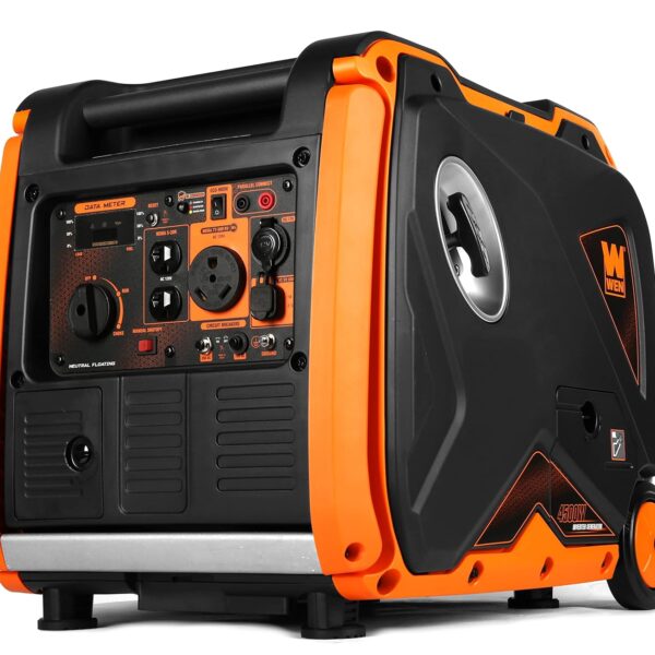 Generador Inversor Portátil WEN 56450iX 4500 Vatios Listo para RV Negro