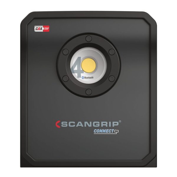 Scangrip NOVA 4 Connect - Luz de trabajo portátil LED de 4000 lúmenes, funciona con batería, función de atenuador de luz