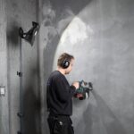 Scangrip NOVA 4 Connect - Luz de trabajo portátil LED de 4000 lúmenes, funciona con batería, función de atenuador de luz