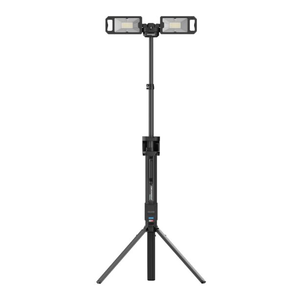 SCANGRIP Proyector Tower 5 Connect de 5000 lúmenes con trípode integrado, funciona con batería, luces de inundación LED