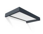 Toldo Palram Canopia Sophia 707002 5 x 3 pies Gris Niebla Policarbonato con Marco de Aluminio y Soportes de Acero Galvan