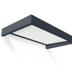 Toldo Palram Canopia Sophia 707002 5 x 3 pies Gris Niebla Policarbonato con Marco de Aluminio y Soportes de Acero Galvan