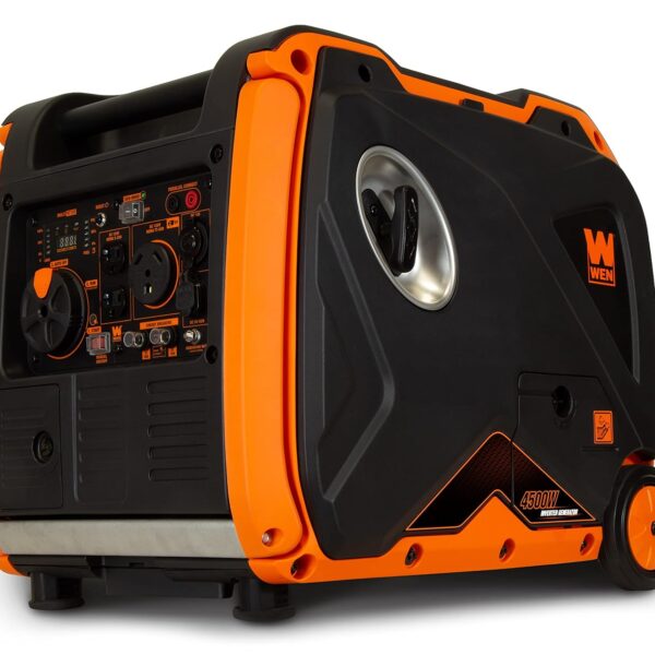 Generador Inversor Portátil WEN 56455i 4500 Vatios Listo para RV Arranque Eléctrico Color Negro