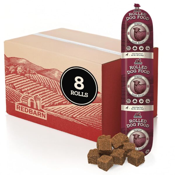Alimento para Perro Redbarn Enrollado Receta de Cordero 4 Libras Paquete de 8 Rollos