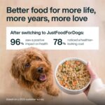 Alimento Fresco Congelado para Perros JustFoodForDogs Vet RX Apoyo Hepático 18 Onzas Paquete de 21