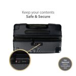 Set de Maletas Champs International S1034 BLACK Colección Earth Policarbonato Bloqueo TSA Puerto USB
