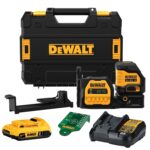 DEWALT Kit de Nivel Láser 20V/12V MAX, Láser de Línea Cruzada, Verde (DCLE34020G)