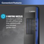 Ventilador de Torre para Exteriores Lasko Misto YF300 con Nebulización 4 Velocidades Oscilación Negro 42 pulgadas