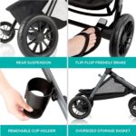 Sistema de Viaje Modular Evenflo Pivot Xpand Modelo 57112459AZ con Asiento Infantil para Automóvil LiteMax Barra Antirre