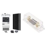Kit de Panel Solar Monocristalino Renogy 200W 12V con Controlador de Carga PWM Adventurer 30A y Soportes de Montaje para