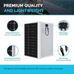 Kit de Panel Solar Monocristalino Renogy 200W 12V con Controlador de Carga PWM Adventurer 30A y Soportes de Montaje para
