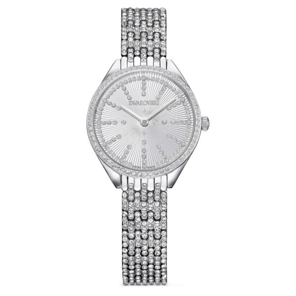 Reloj Swarovski Attract Cristal 5644062 Caja de Acero Inoxidable 33 milímetros Pulsera de Metal Color Plata