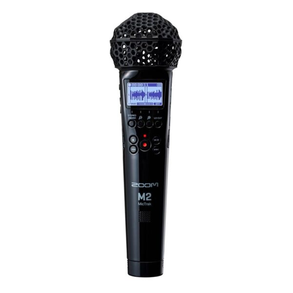 Zoom M2 MicTrak con flotador de 32 bits, cápsula de micrófono X/Y, modo estéreo, modo mono, normalización, monitoreo a b