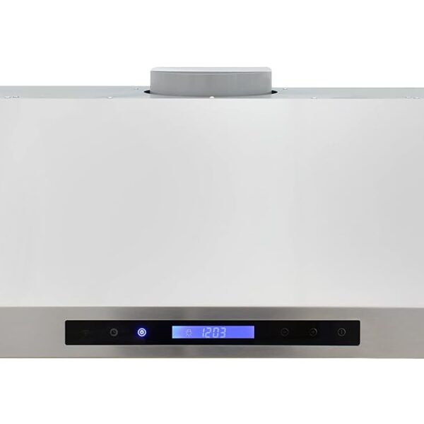 BRAMA Campana extractora debajo del gabinete con conducto de escape, luces LED de control de pantalla táctil, ventilador
