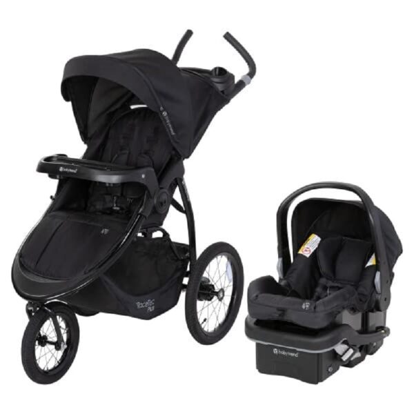 Cochecito para Correr Baby Trend Expedition Race Tec Plus Jogger TJ76D14C Ultra Black Plus con Asiento de Auto EZ-Lift 3