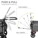 Carro Plegable EVER ADVANCED para Niños y Carga Toldo Extraíble Arnés de 5 Puntos Negro
