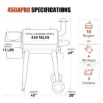 Ahumador Z GRILLS Serie 450 8 en 1 Parrilla de Pellets de Madera 459 Pies Cuadrados Color Bronce