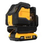 DEWALT 20V MAX, kit de nivel láser, láser de línea cruzada, verde (DCLE34021D1)