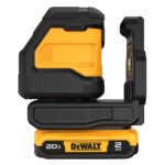 DEWALT 20V MAX, kit de nivel láser, láser de línea cruzada, verde (DCLE34021D1)