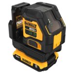 DEWALT 20V MAX, kit de nivel láser, láser de línea cruzada, verde (DCLE34021D1)