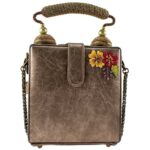 Bolso de mano Mary Frances Time of Your Life BAG 22-580 con cuentas asa superior temática de reloj multicolor