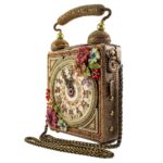 Bolso de mano Mary Frances Time of Your Life BAG 22-580 con cuentas asa superior temática de reloj multicolor