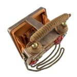 Bolso de mano Mary Frances Time of Your Life BAG 22-580 con cuentas asa superior temática de reloj multicolor