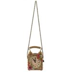 Bolso de mano Mary Frances Time of Your Life BAG 22-580 con cuentas asa superior temática de reloj multicolor