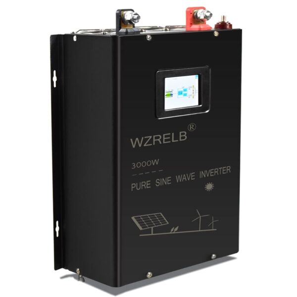 Inversor de Onda Sinusoidal Pura WZRELB SPVC300048 3000W 48V CC a 120V 240V CA Fase Dividida 4 Tomas CA