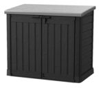 Cobertizo de Almacenamiento Keter Prime XL Resina Negro 57 x 32 x 49 Pulgadas Puertas Dobles