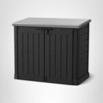 Cobertizo de Almacenamiento Keter Prime XL Resina Negro 57 x 32 x 49 Pulgadas Puertas Dobles