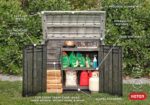 Cobertizo de Almacenamiento Keter Prime XL Resina Negro 57 x 32 x 49 Pulgadas Puertas Dobles