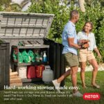 Cobertizo de Almacenamiento Keter Prime XL Resina Negro 57 x 32 x 49 Pulgadas Puertas Dobles