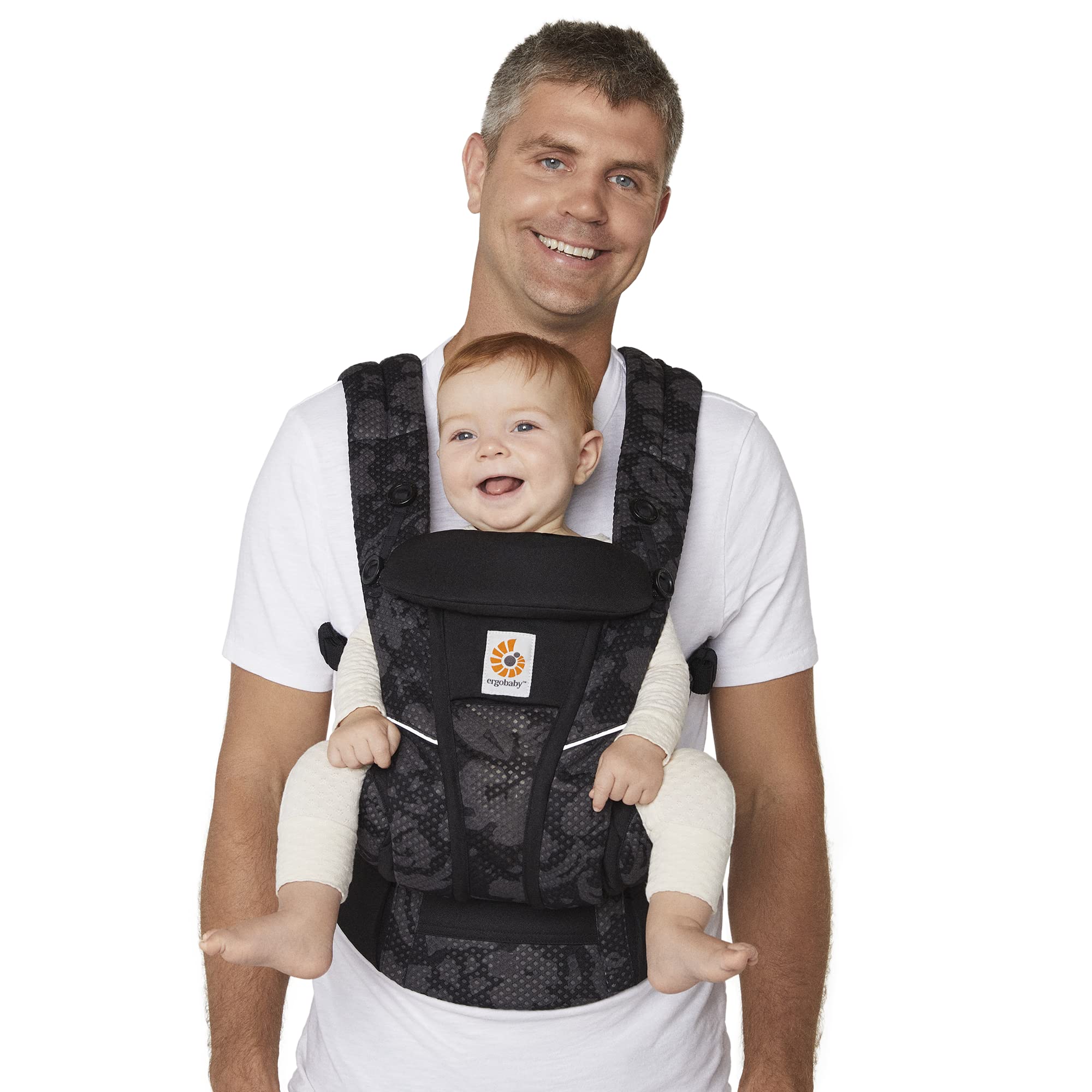 Ergobaby All Carry Positions Portabebé transpirable de malla para recién nacidos hasta niños pequeños con soporte lumbar