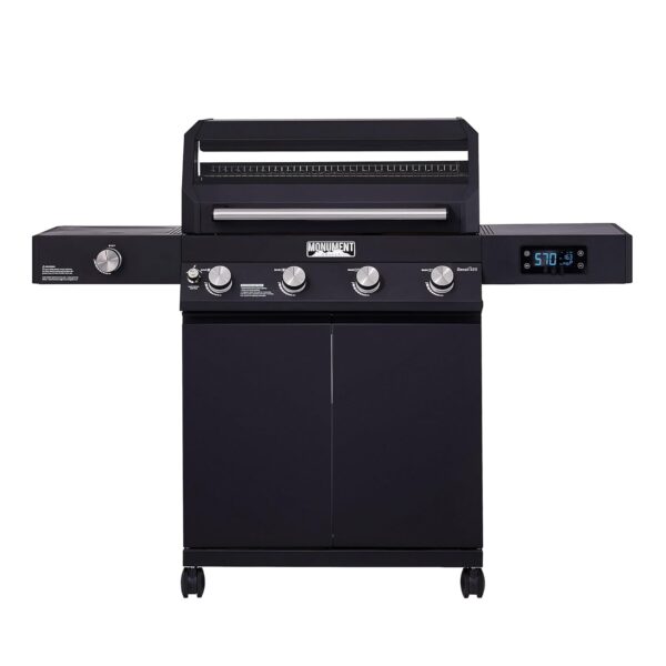 Parrilla de Gas Monument Grills Denali D425 4+1 Quemadores 60000 BTU 725 Pulgadas Cuadradas Negro