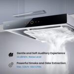 FOTILE EMS6008-CR 24" Campana de cocina de montaje en pared con pantalla táctil, 3 ajustes de velocidad y modo Turbo aut