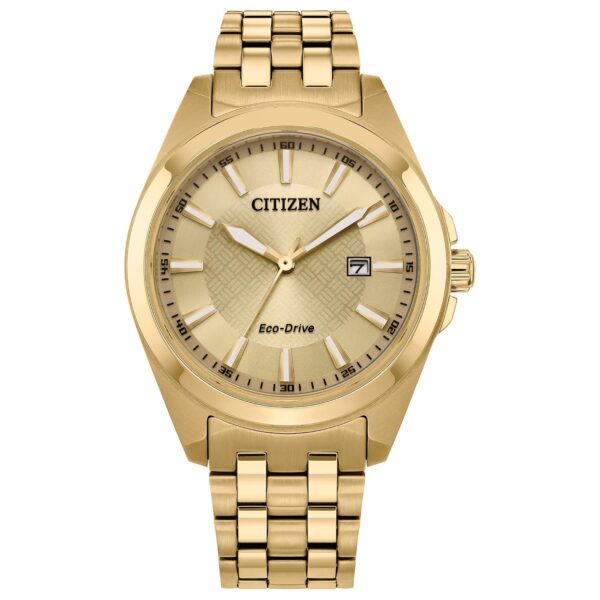 Reloj Citizen Eco-Drive Peyton BM7532-54P Acero Inoxidable Tono Dorado Cristal de Zafiro Resistente al Agua 100 Metros