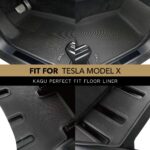 Tapete Kagu 3D MAXpider L1TL04801509 Negro para Tesla Model X 7 Asientos 2022-2026 Juego Completo
