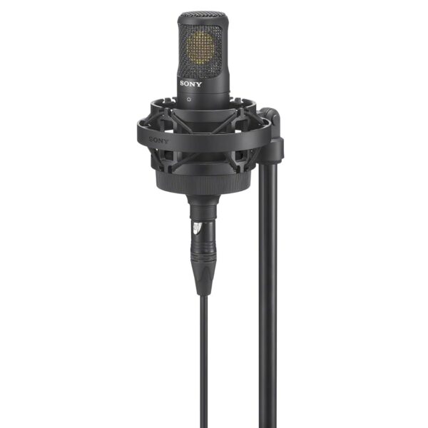 Sony Media C-80 Micrófono de condensador unidireccional de estudio con tecnología avanzada de cápsulas, configuración de