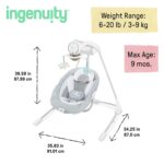 Columpio para Bebé Ingenuity InLighten Modelo 13099 Dakota Giratorio 180 Grados con Malla Ligera